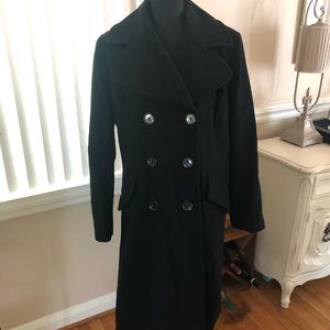 Michael Korrs black wool coat